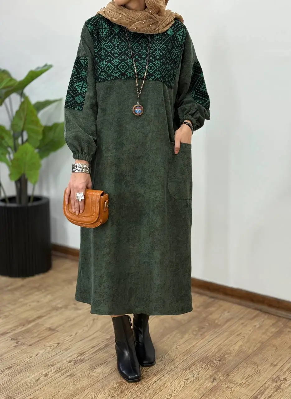 پیراهن مانتویی پاییزه آوان